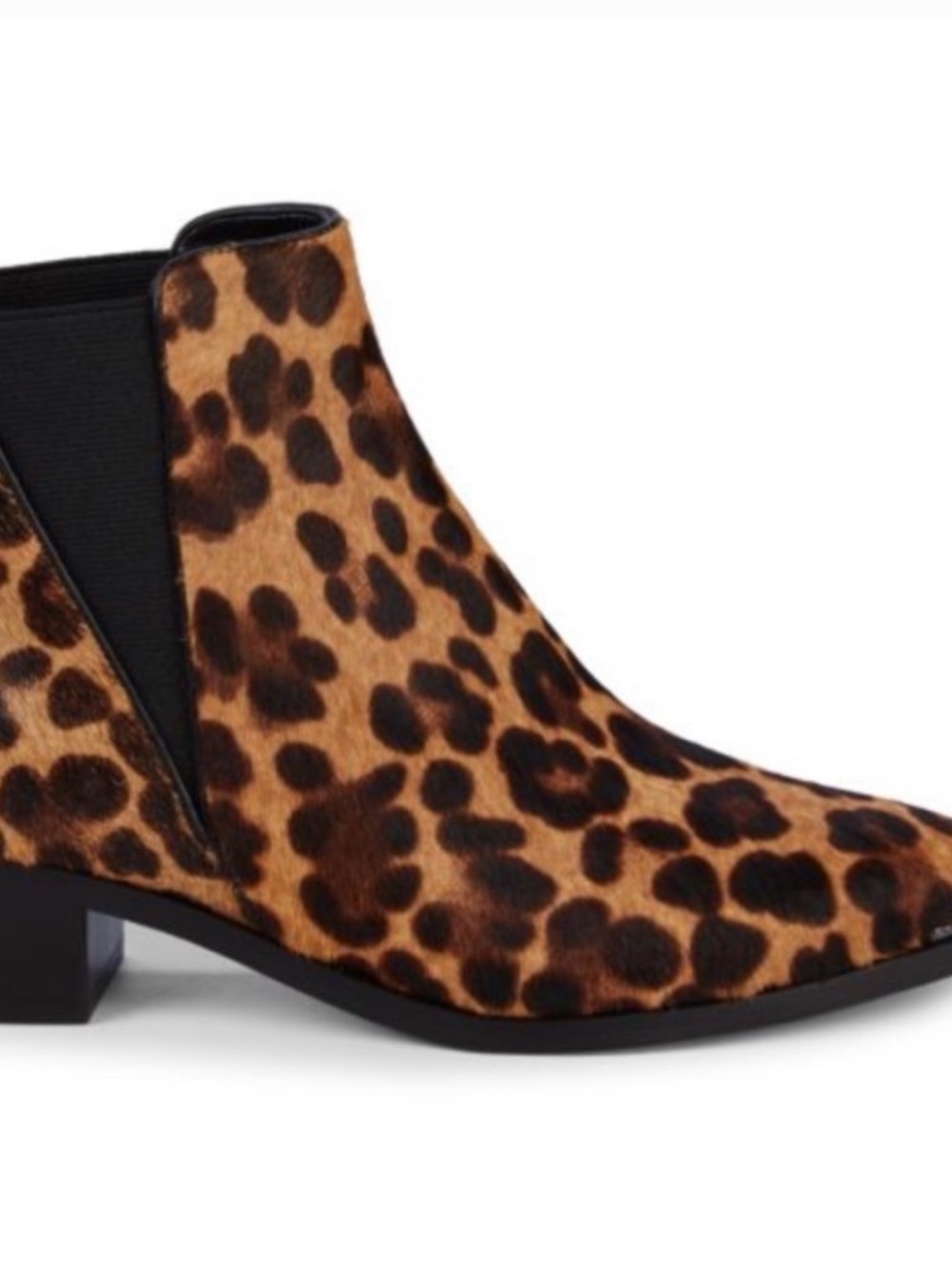 Marc Fisher Leopard Print Chelsea Bootie in Brown and Black - Picture 2 of 10